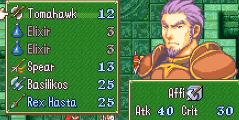Marcus Weapon Stats In Fire Emblem The Blazing Blade