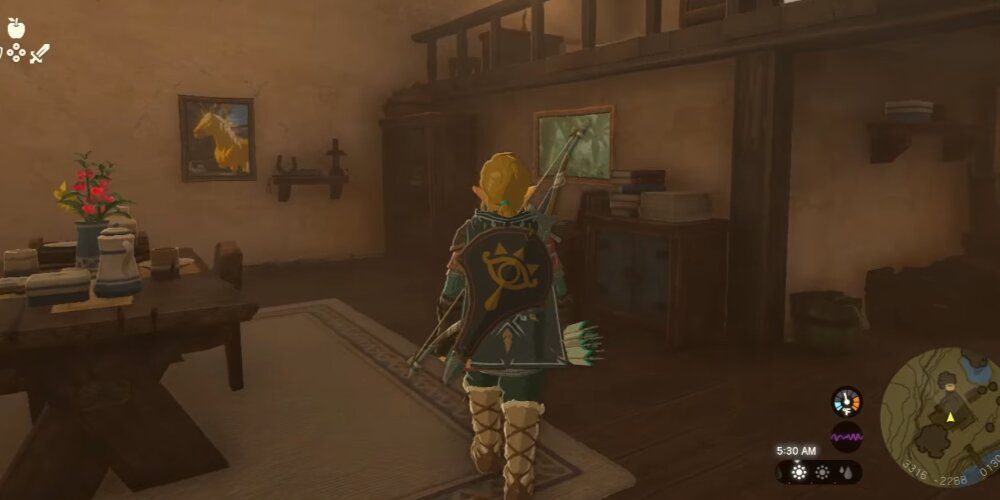 Link Exploring Zelda's Study Tears Of The Kingdom