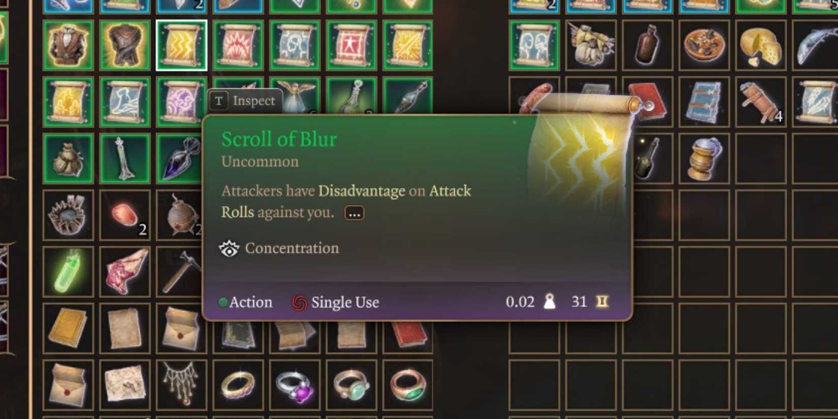 A Scroll of Blur in Baldur's Gate 3