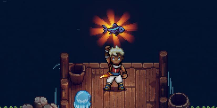 Sea of Stars - catching a fish