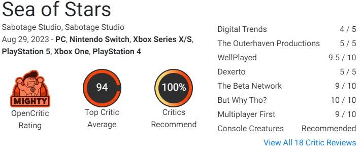 sea of stars reviews