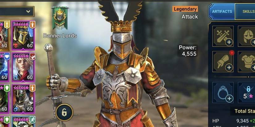 Banner Lords Champion Septimus stands with sword in hand in Raid Shadow Legends.