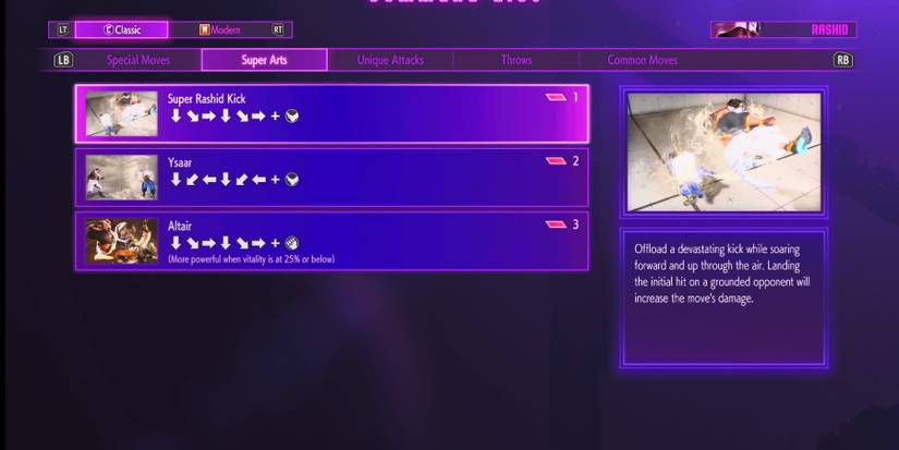 sf6 - rashid - super arts