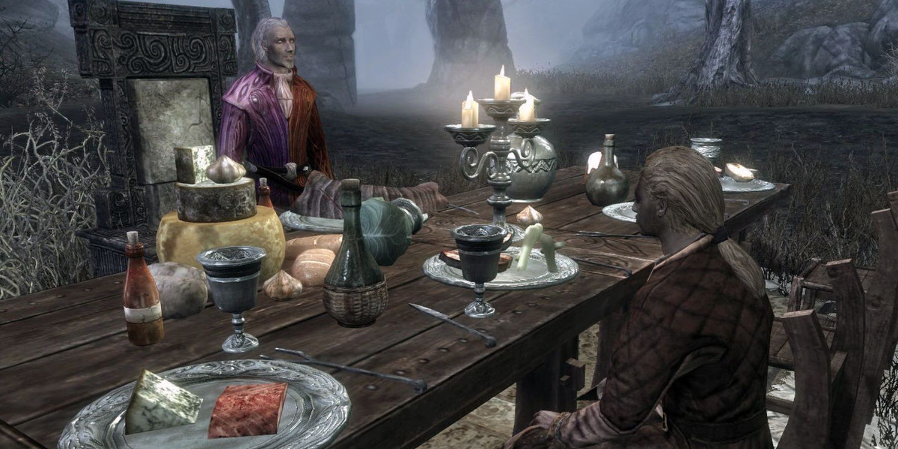 Sheogorath hosting a banquet in Pelgius' mind