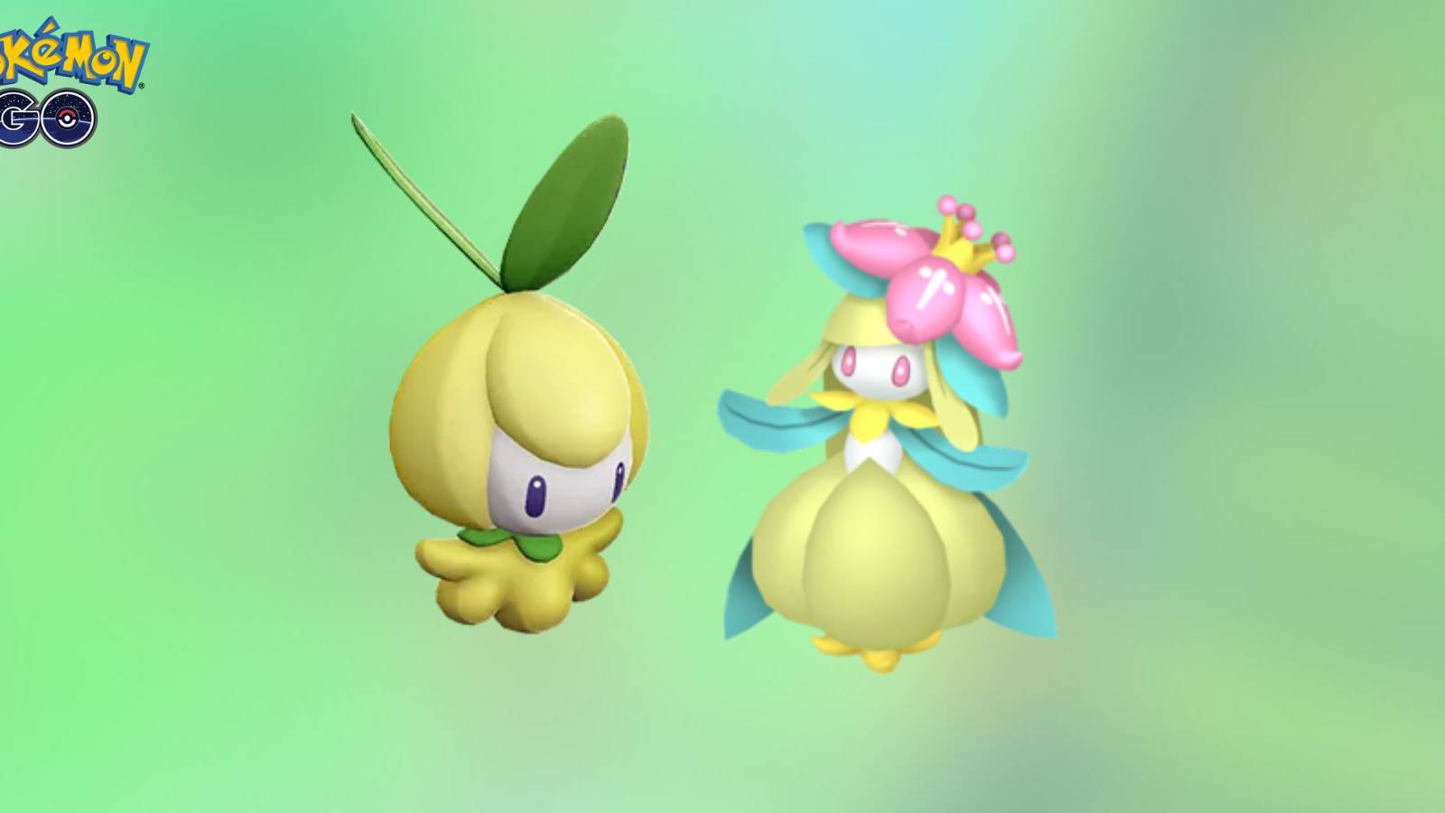 Shiny Petilil and Shiny Lilligant in Pokemon GO