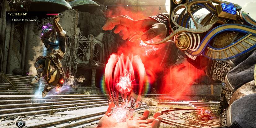 Jak casting a red magic spell in Immortals of Aveum