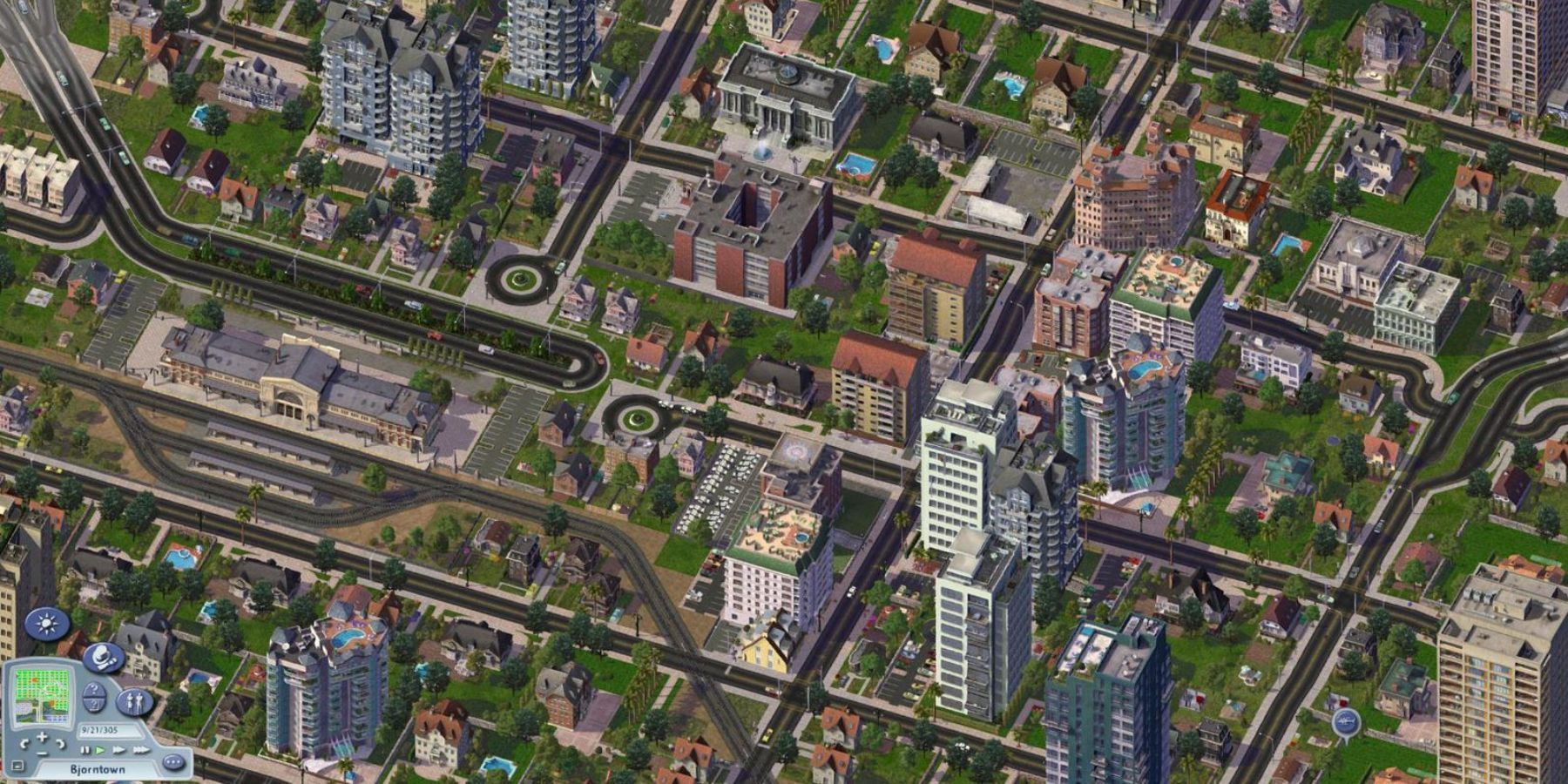 A developing city in SimCity 4