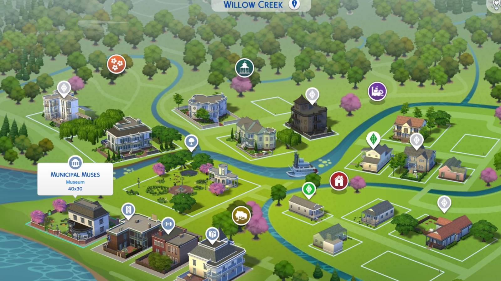 willow creek world sims 4
