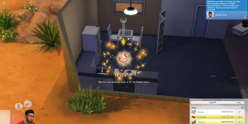 a sim cooking in sims 4