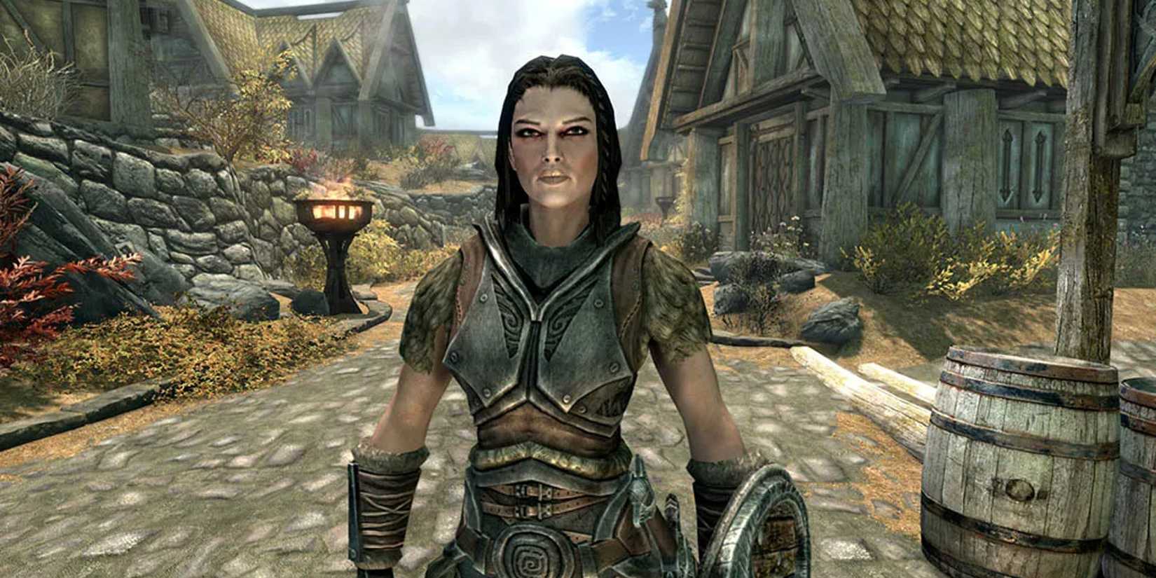 Lydia in Whiterun in Skyrim