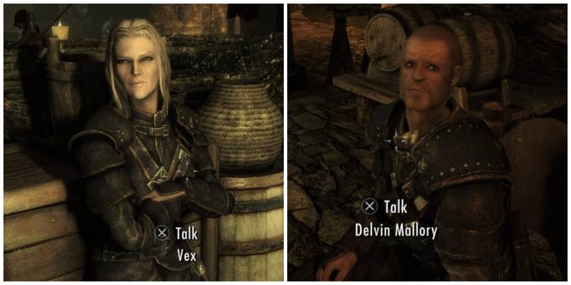 Vex and Delvin Mallory in Skyrim