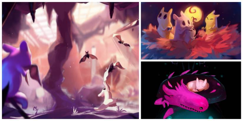 Slugpups and Tamed Lizards in Rain World