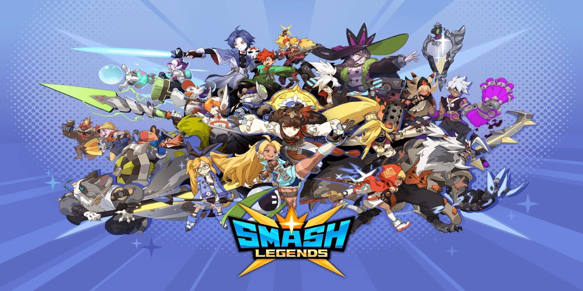 Characters of Smash Legends prepare for a brawl