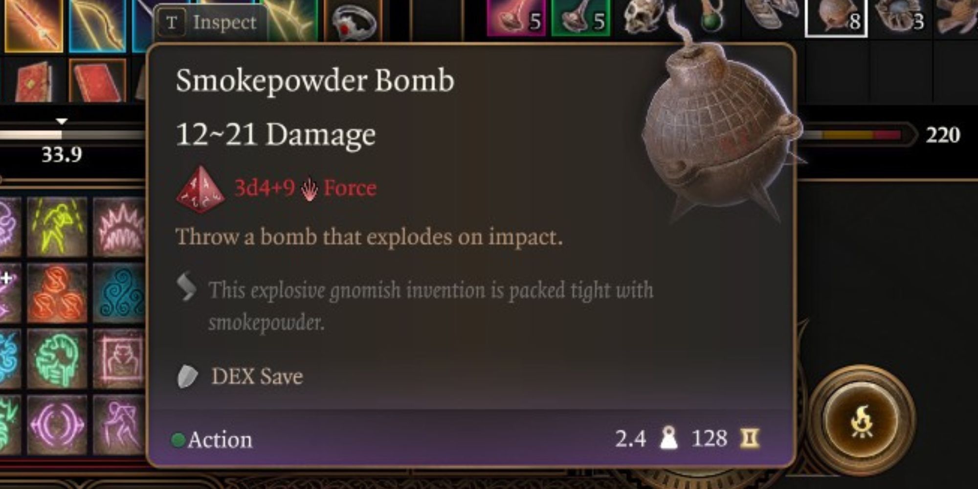 A Smokepowder Bomb in Baldur's Gate 3