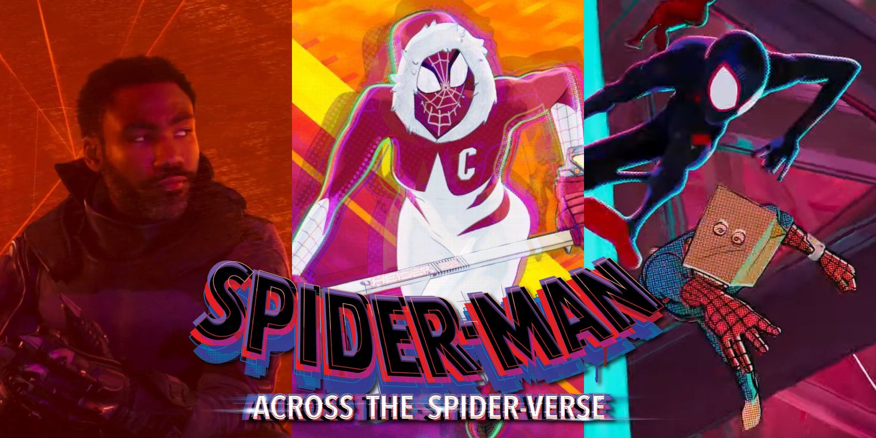 Spider-Man Across the Spider-Verse cameos Easter eggs Donald Glover Prowler Aaron Davis Spider-Woman Canada Bombastic Bag Man