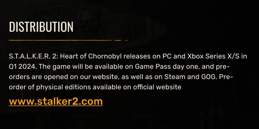 Stalker 2 Q1 2024 delay GSC factsheet