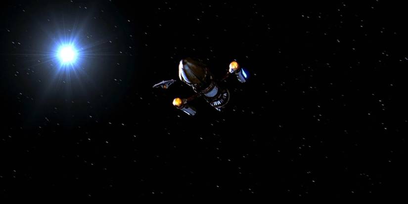 The Phoenix is pursued by the Enterprise in Star Trek: First Contact Star Trek