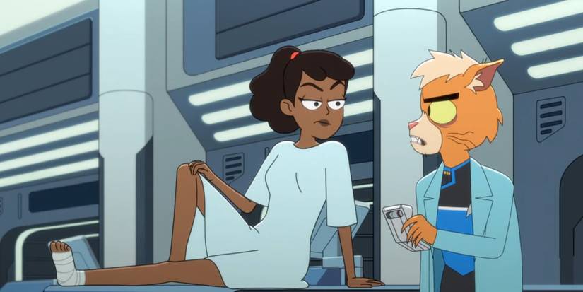 Mariner and the catlike T'Ana in Star Trek: Lower Decks.