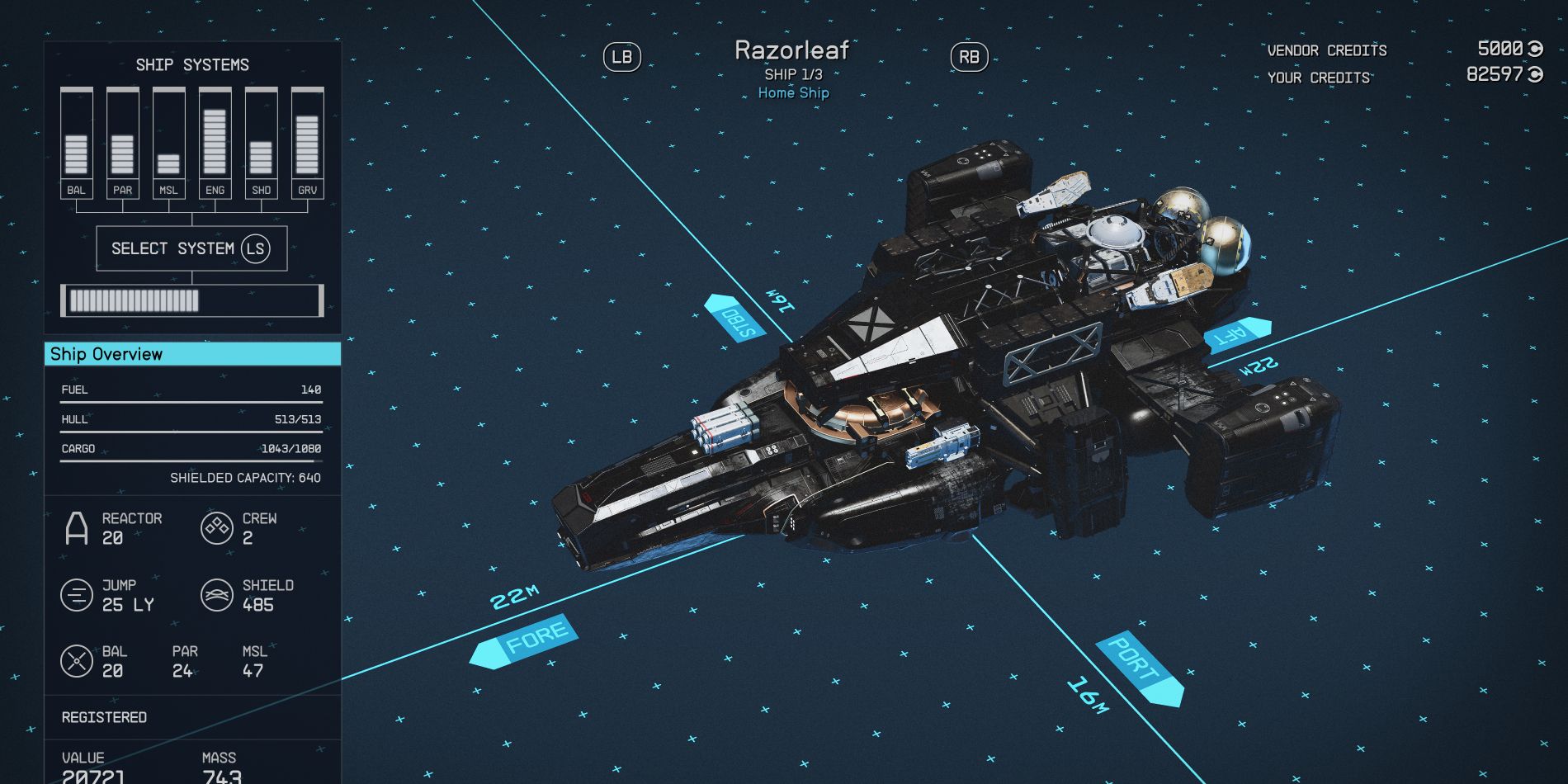 Starfield Ship Overview 