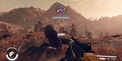 image showing skill point gain in starfield.