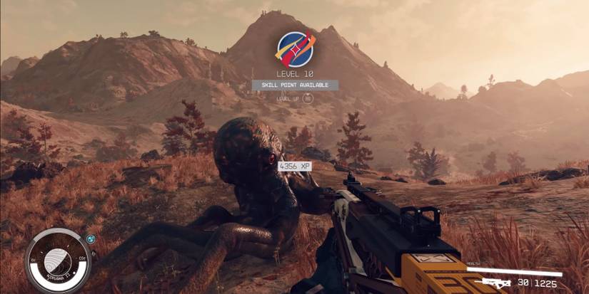 image showing skill point gain in starfield.