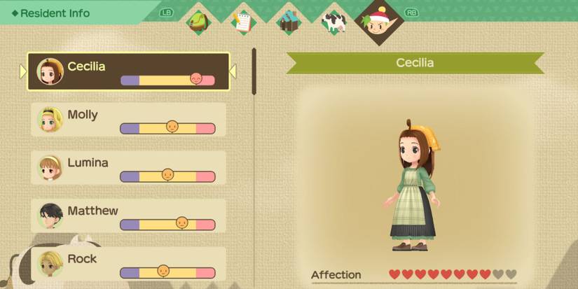 story of seasons a wonderful life cecelia affection level