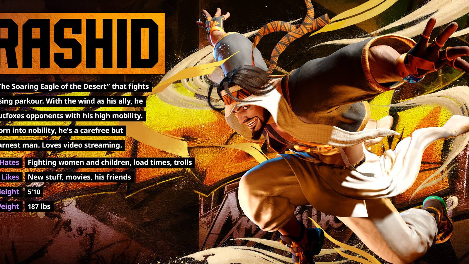 Bava Rashid Street Fighter 6: How to Play Rashid (Move List, Combos, Tips & More)
