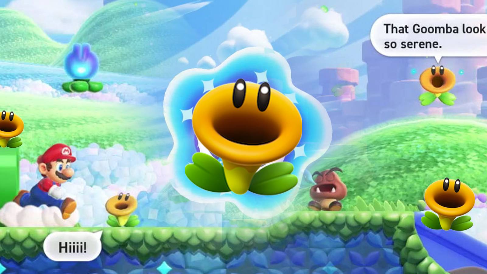 Super Mario Bros Wonder Talking Flowers