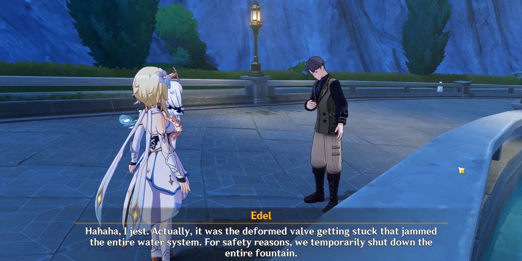 talking with edel in genshin impact