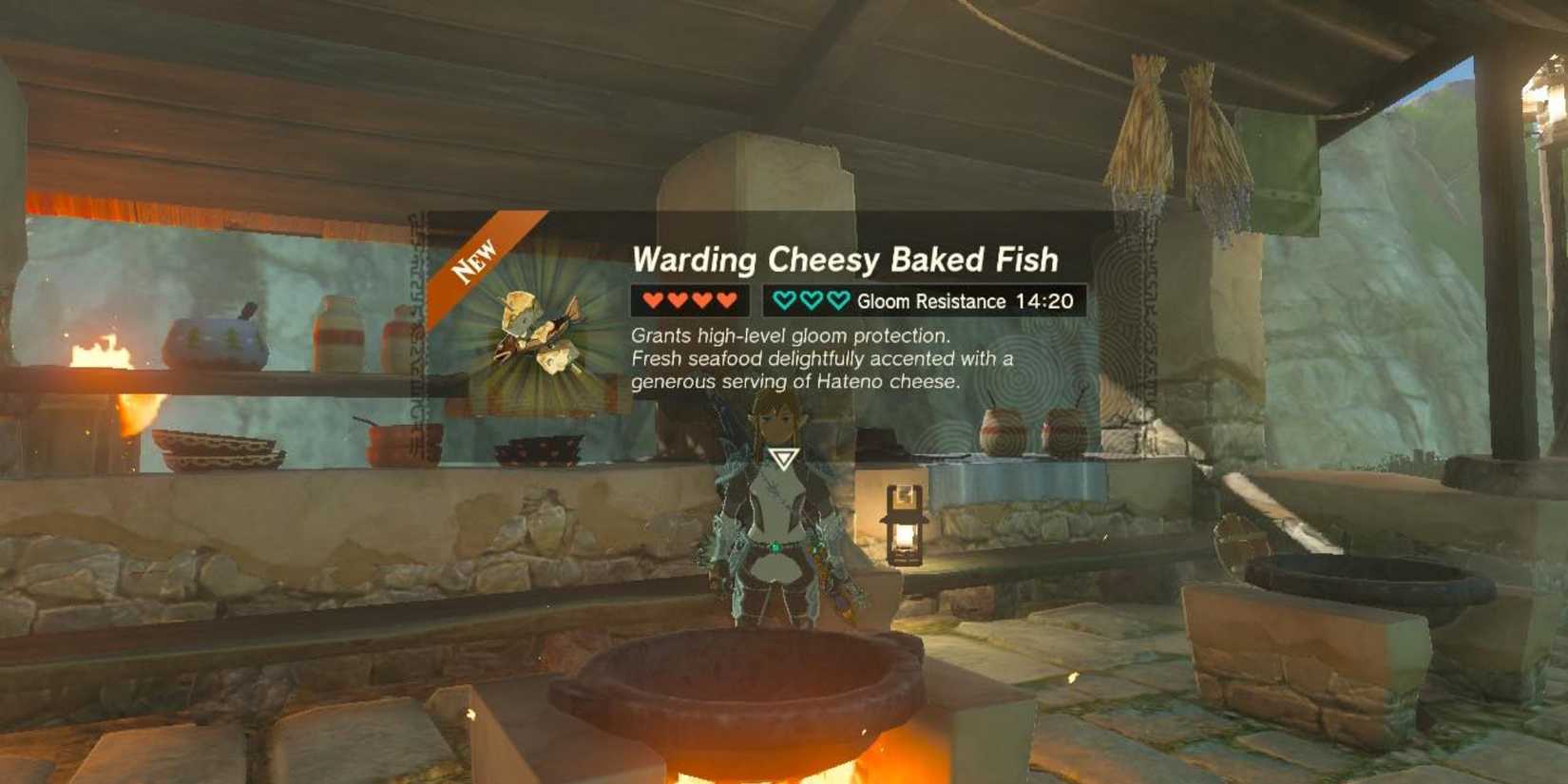 Tears of the Kingdom Warding Cheesy Baked Fish