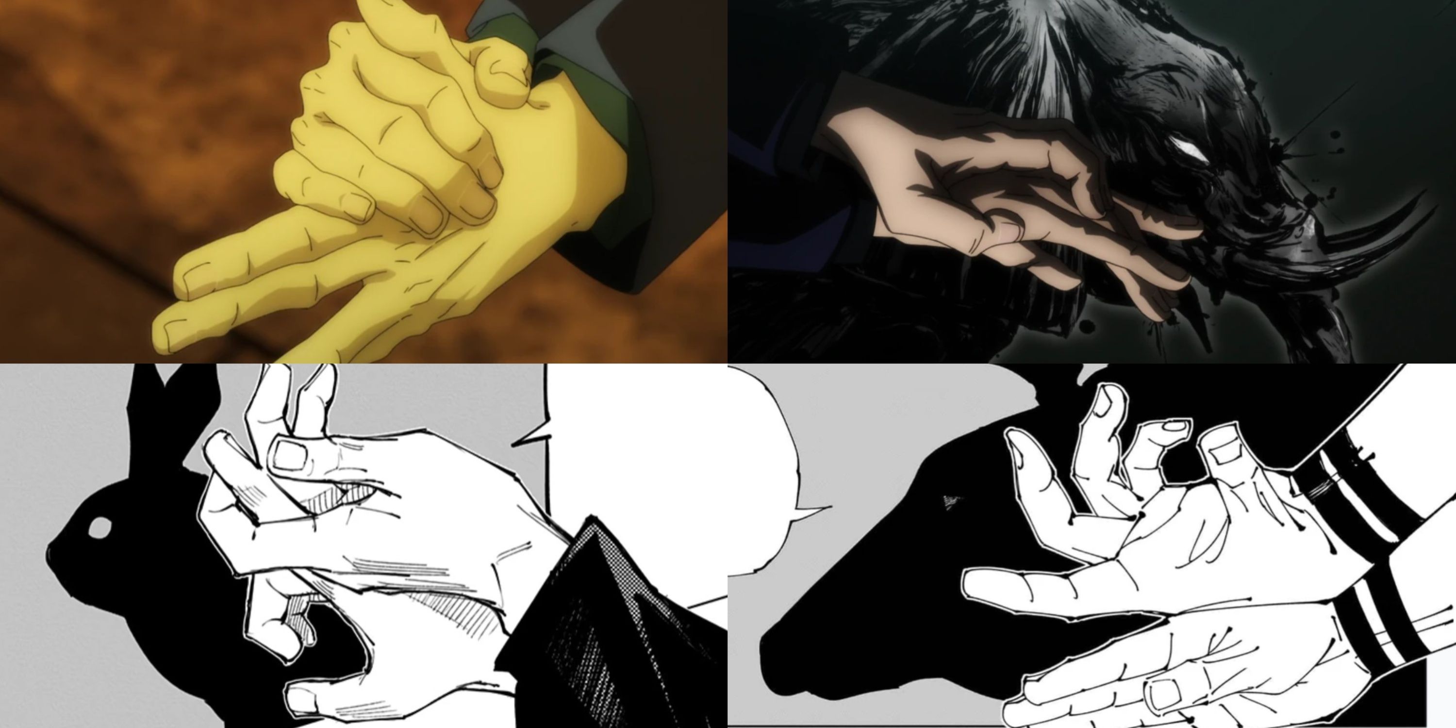 Ten Shadows Technique Hand Signs Jujutsu Kaisen