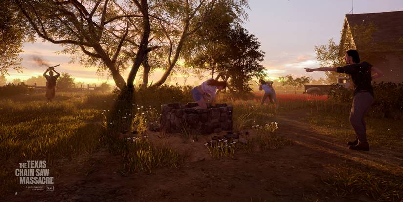 Killers and Victims in a scene from The Texas Chainsaw Massacre