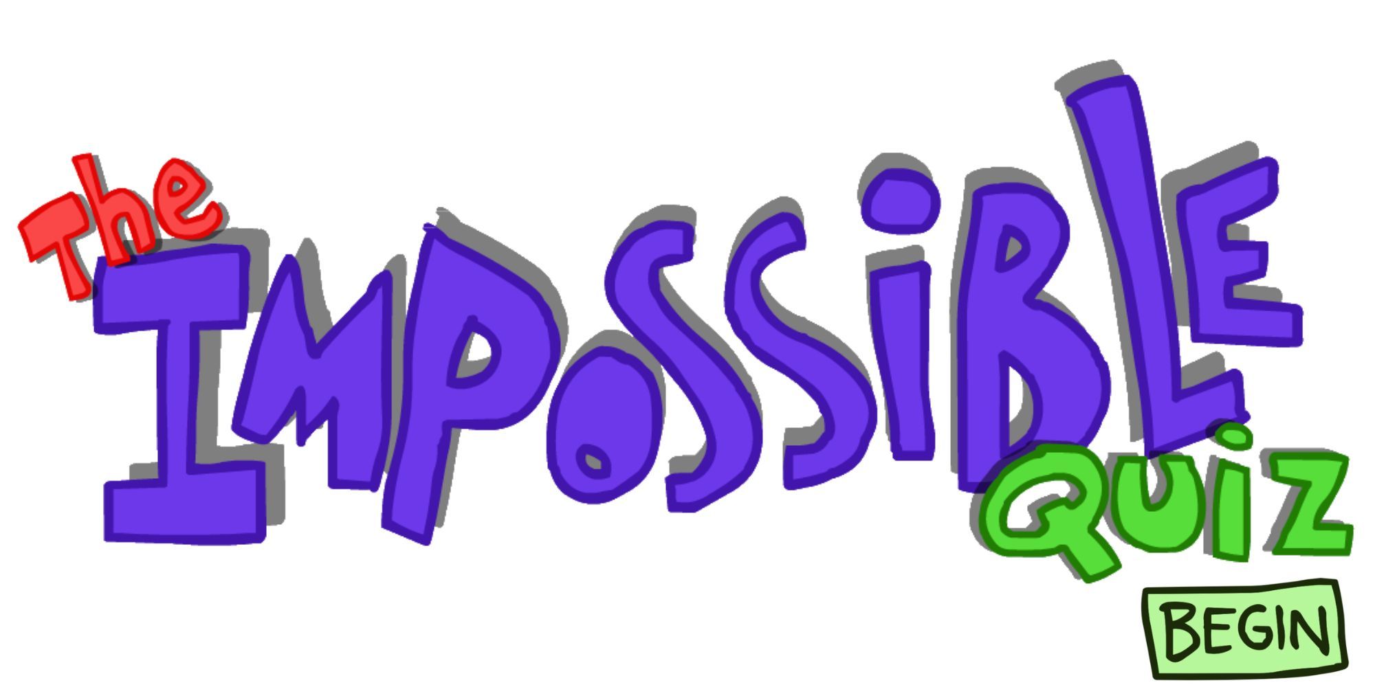The Impossible Quiz title and begin button