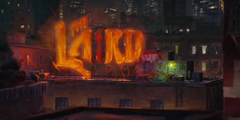The Laird building in Mutant Mayhem