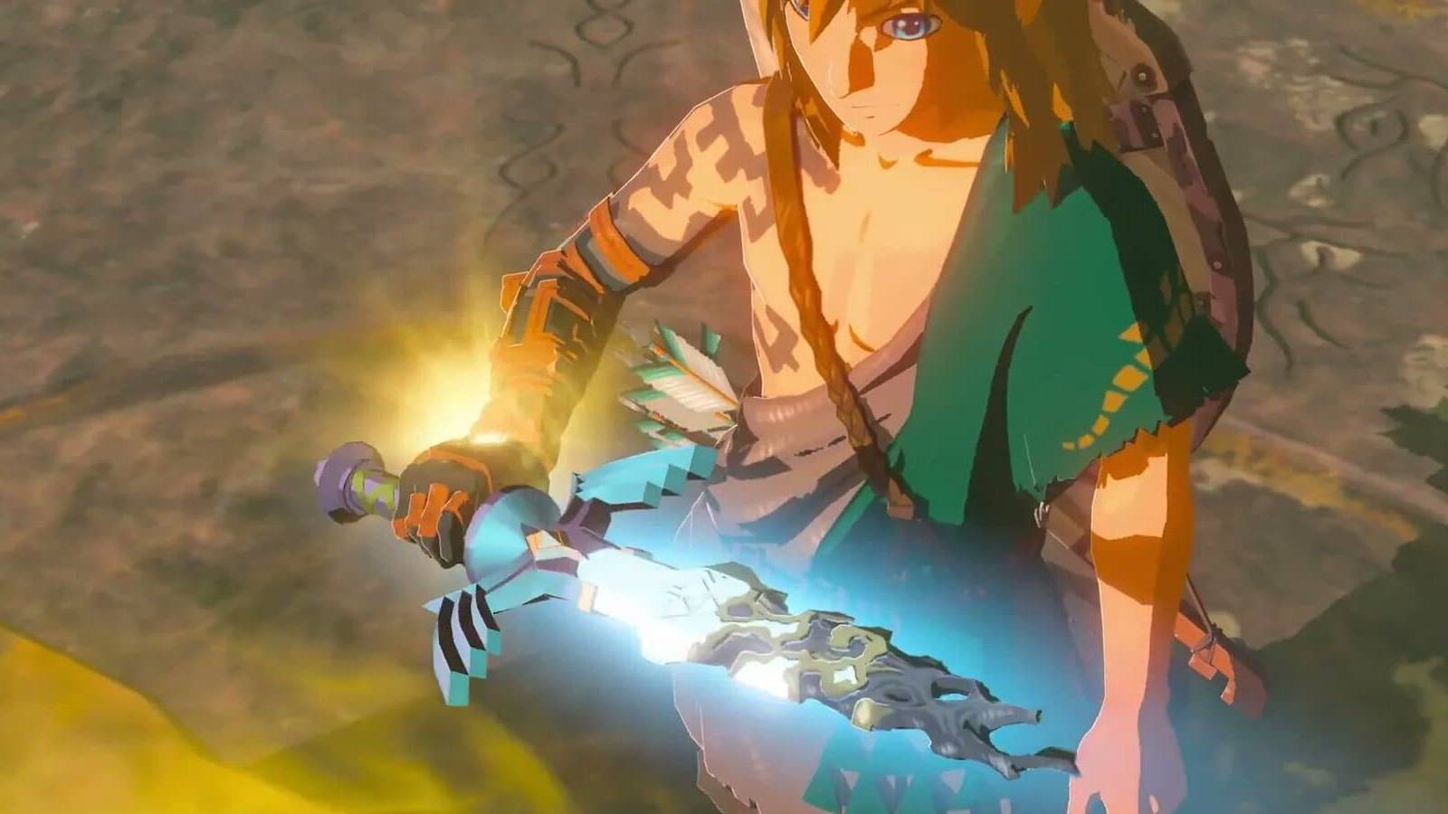 the legend of zelda tears of the kingdom decayed master sword stained glass