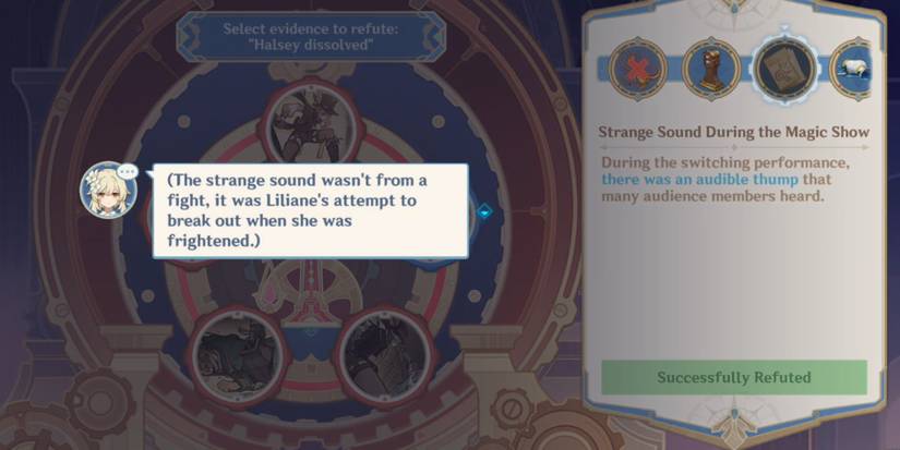 the right answer for halsey dissolved loophole in genshin impact