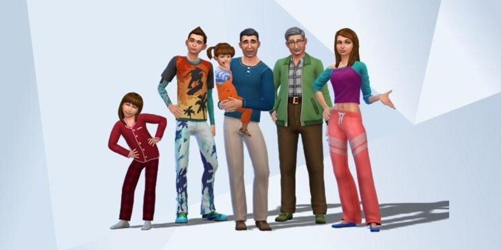 The Simmons family in The Sims 4