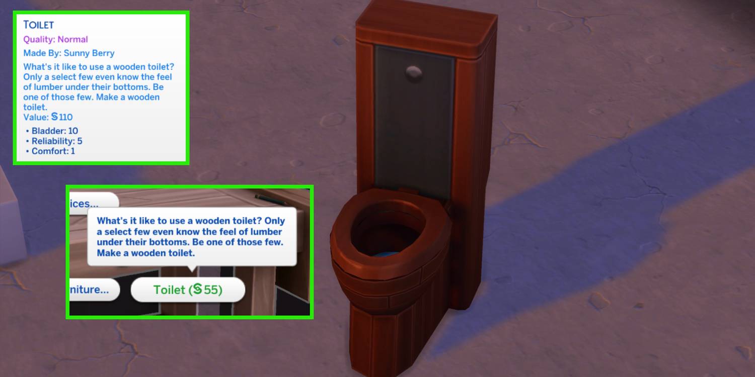 The Craft Toilet is the cheapest toilet in the game