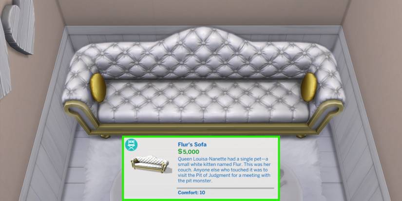 Flur's Sofa is the most expensive couch in the game