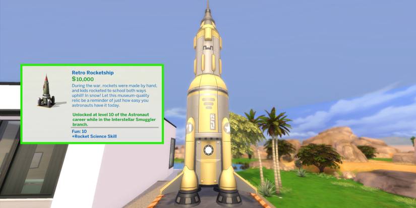 The Retro Rocketship is the most expensive outdoor activity item in the game