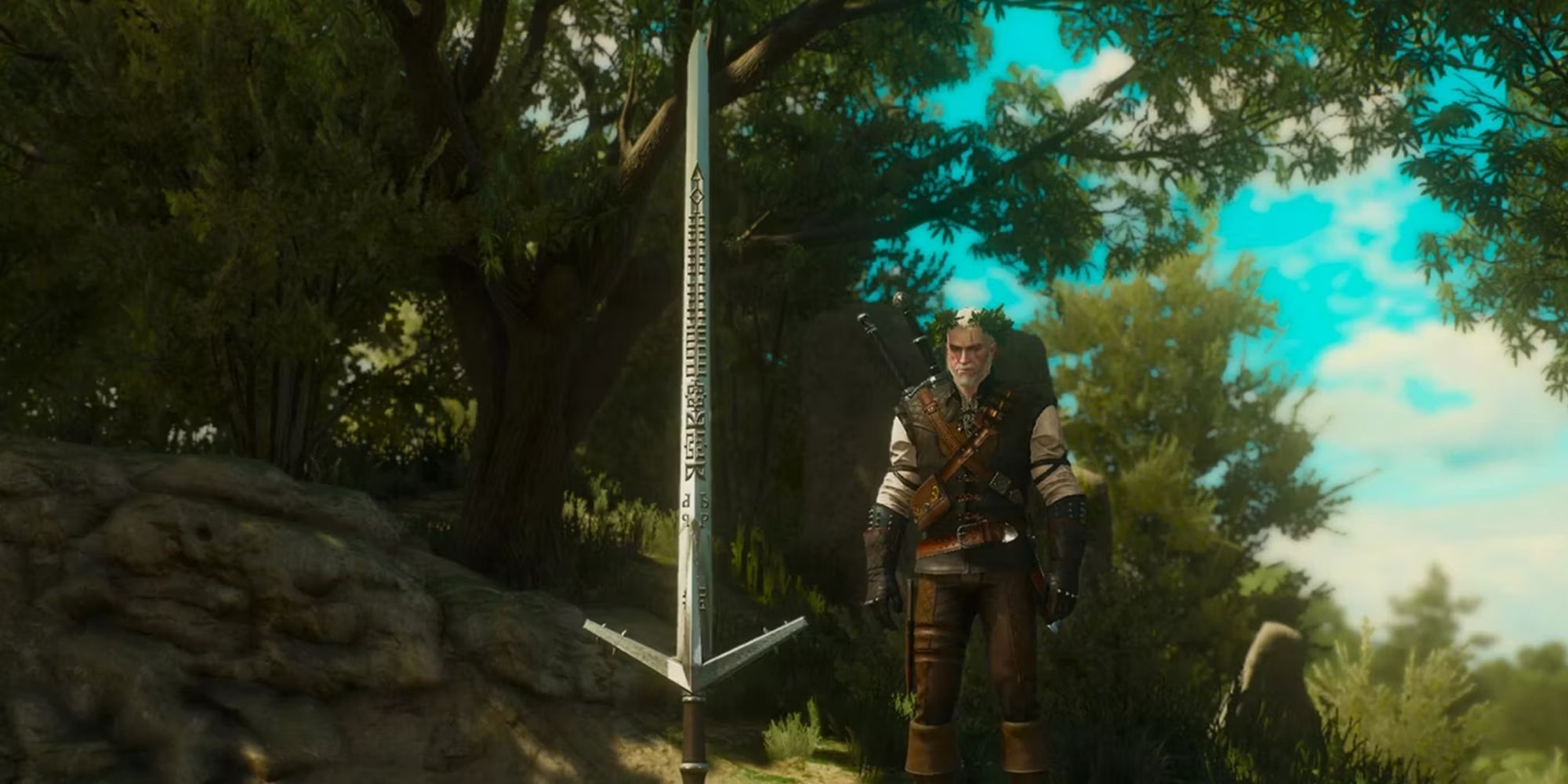 The Witcher 3 - Geralt Walking Up To Aerondight