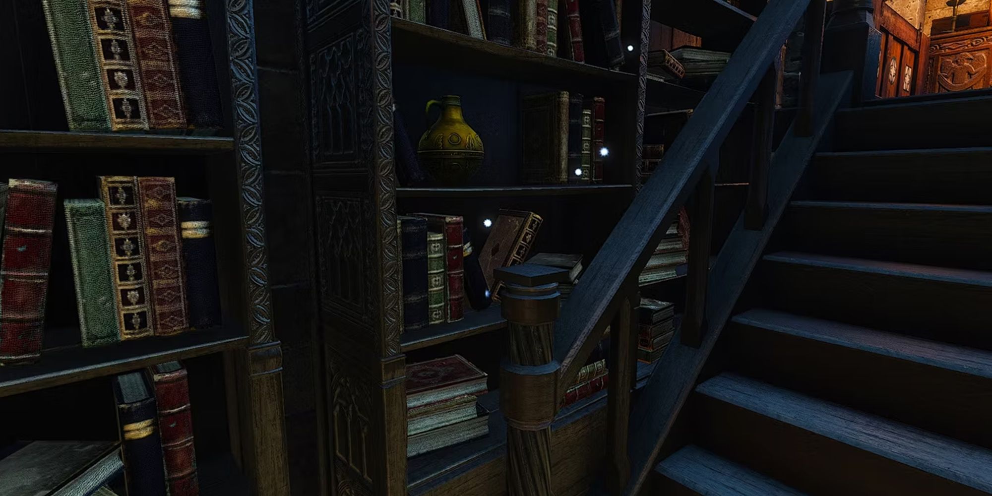 The Witcher 3 - Looking At A Bookshelf In-Game