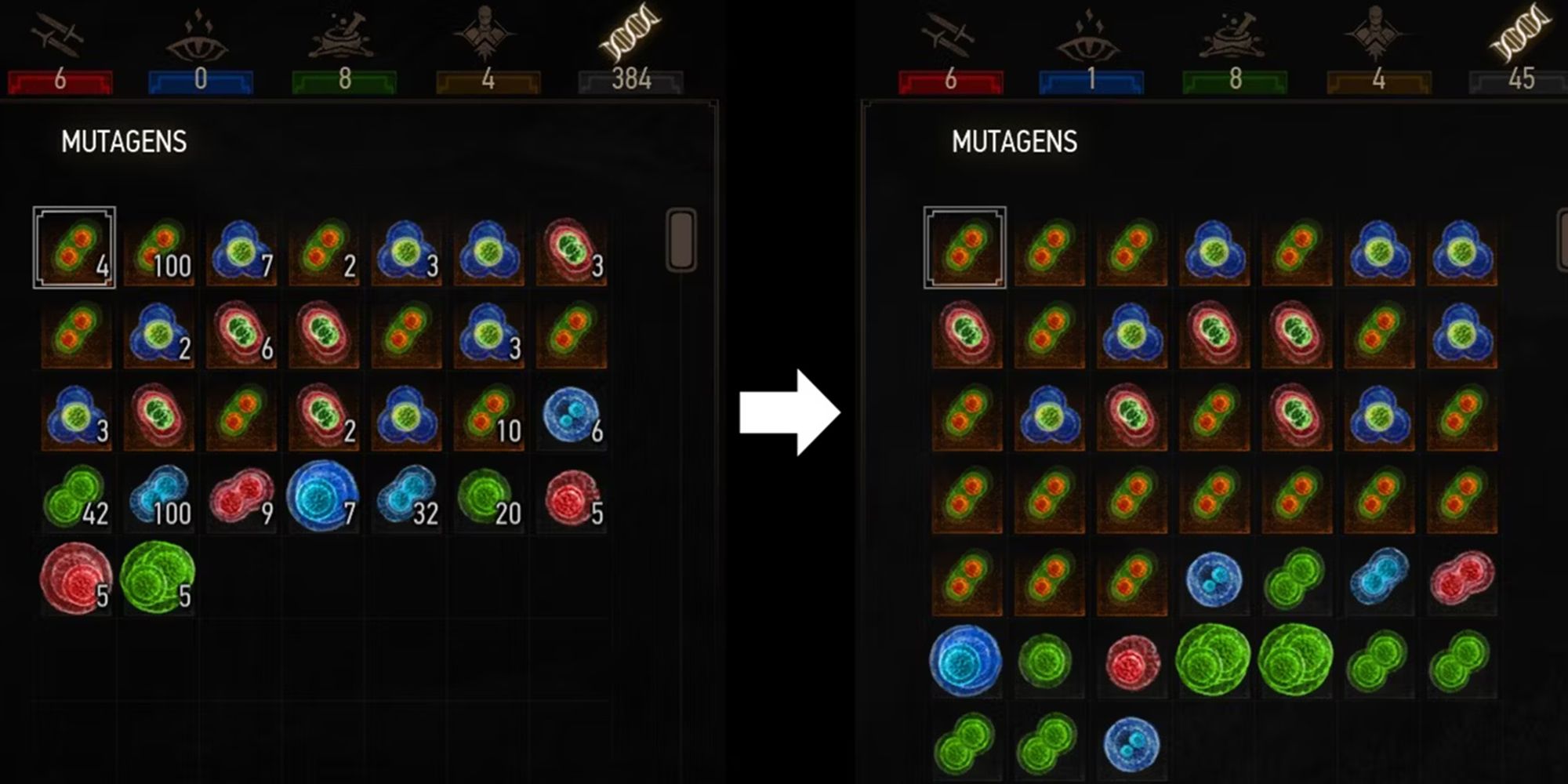 The Witcher 3 - Looking At Mutagens In-Game