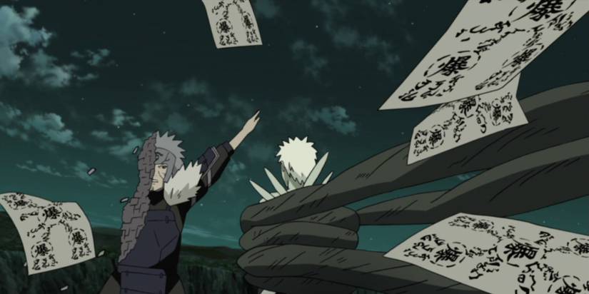 Tobirama using mutually multiplying explosive tags