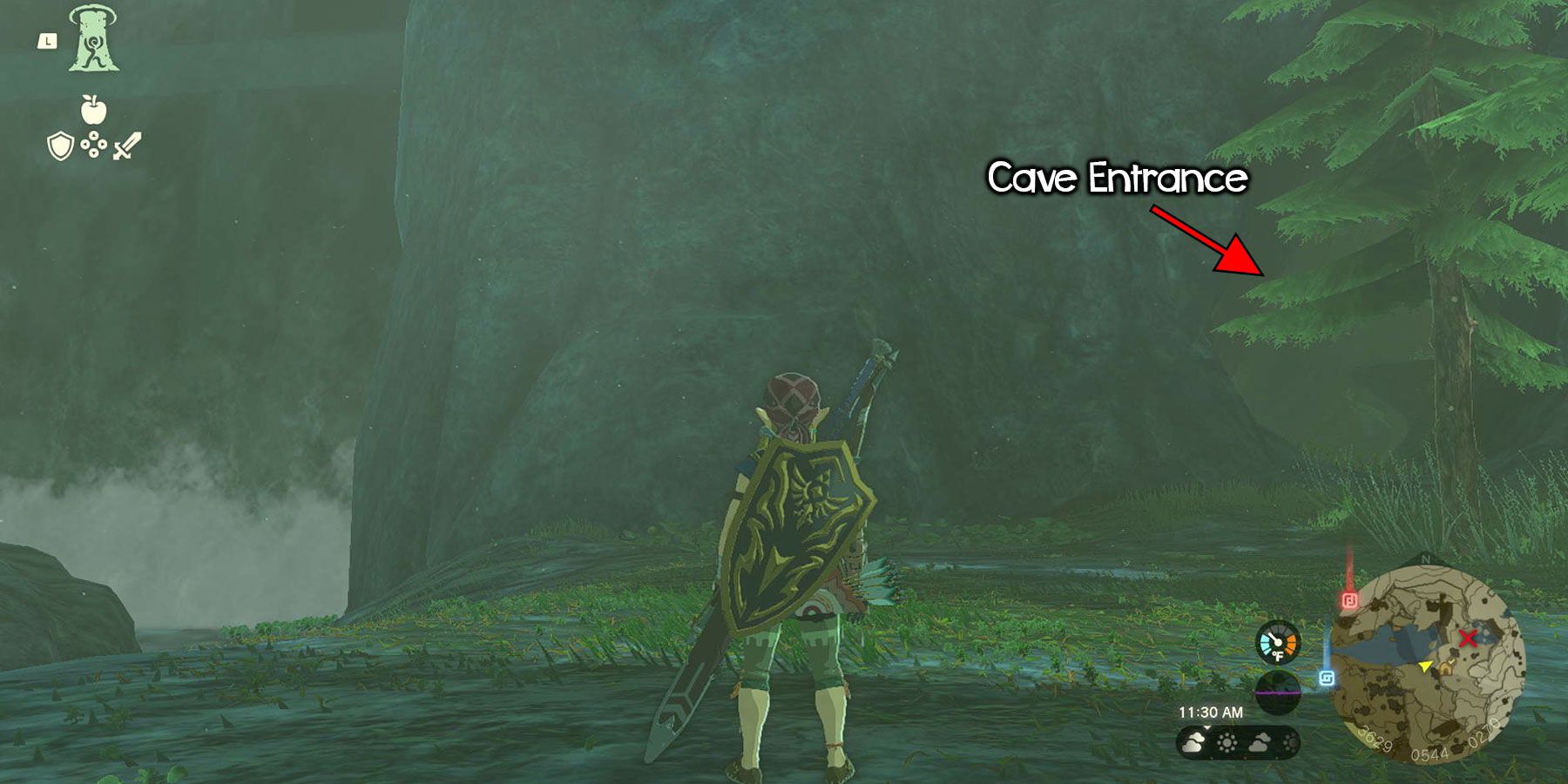 Ploymus Cave entrance in Tears of the Kingdom.