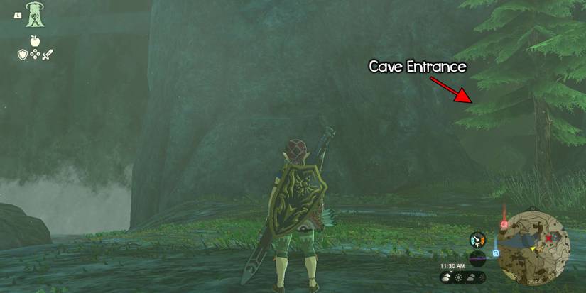 Ploymus Cave entrance in Tears of the Kingdom.