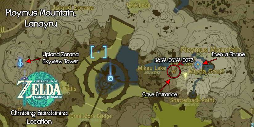 Climbing Bandanna location in Tears of the Kingdom.