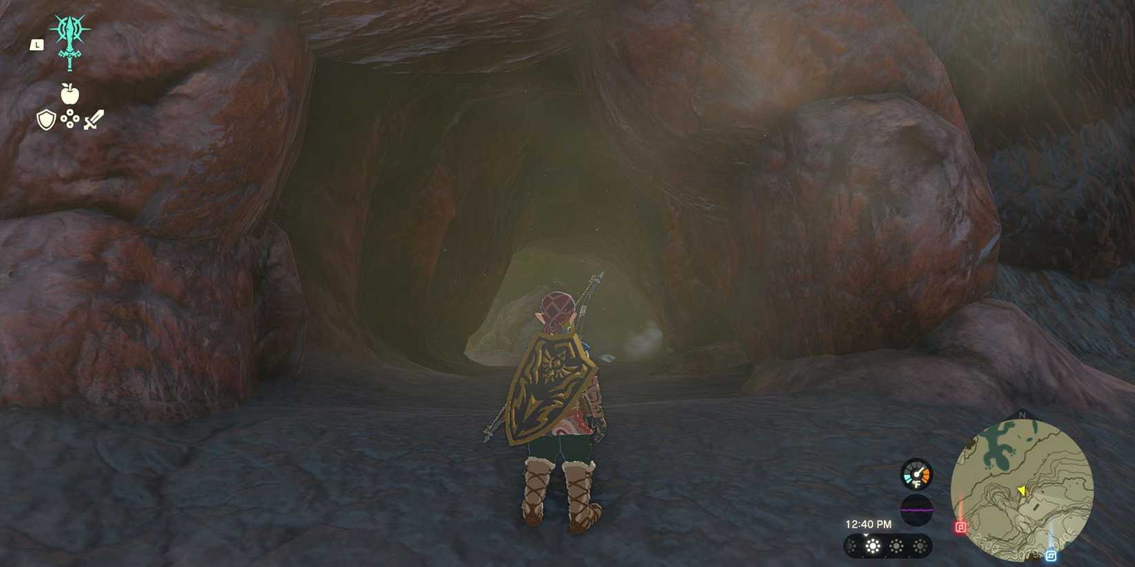 Vah Rudania Divine Helm cave location in Zelda: Tears of the Kingdom.