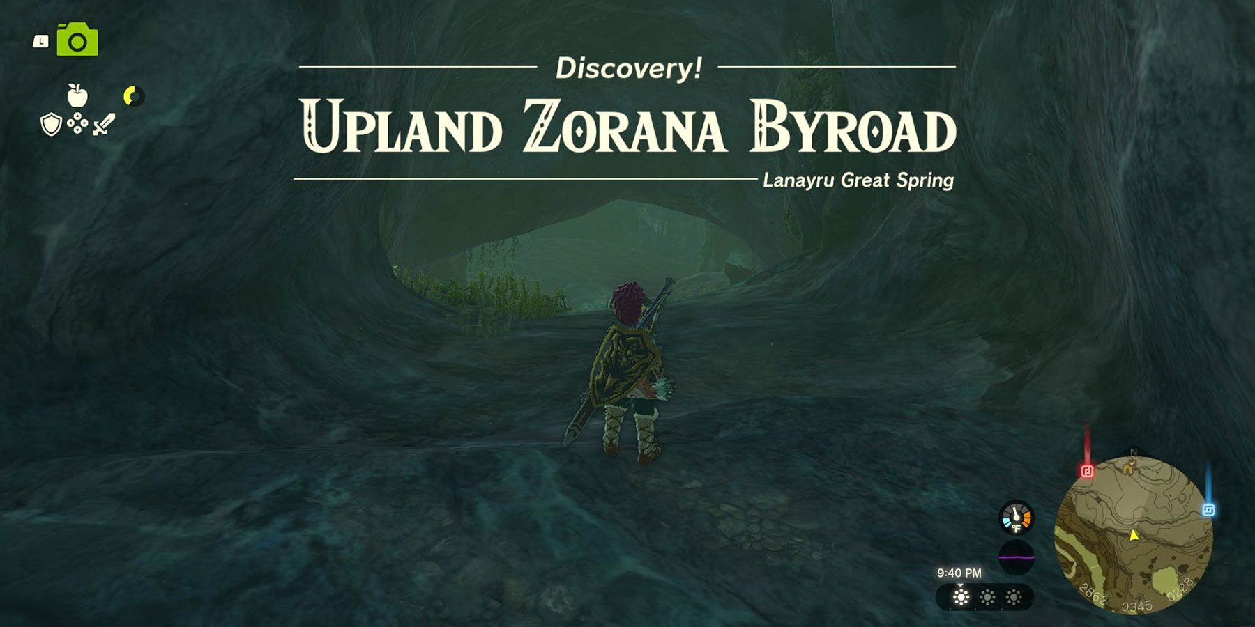 Upland Zorana Byroad cave in Tears of the Kingdom.