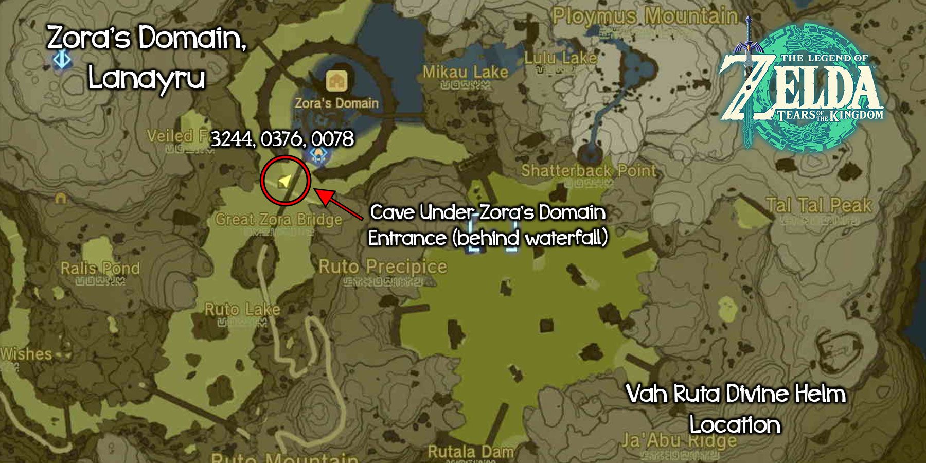Vah Ruta Divine Helm cave location in Zelda: Tears of the Kingdom.